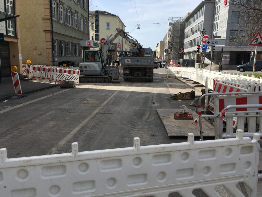 Baustelle am Schillerplatz Ludwigsburg 2024